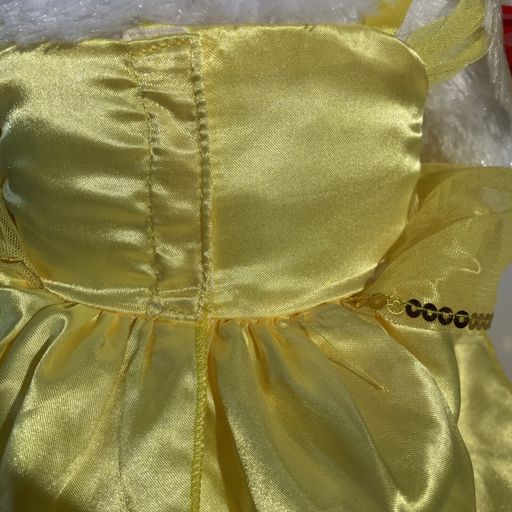 Build a Bear BAB Heart Pawlette Rabbit 16" White Sparkle Bunny With Disney Dress - Picture 6 of 16